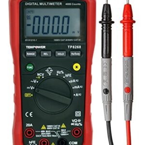 Tekpower TP8268 AC DC Auto/Manual Range Digital Multimeter with NCV Feature, Mastech MS8268 Upgraded