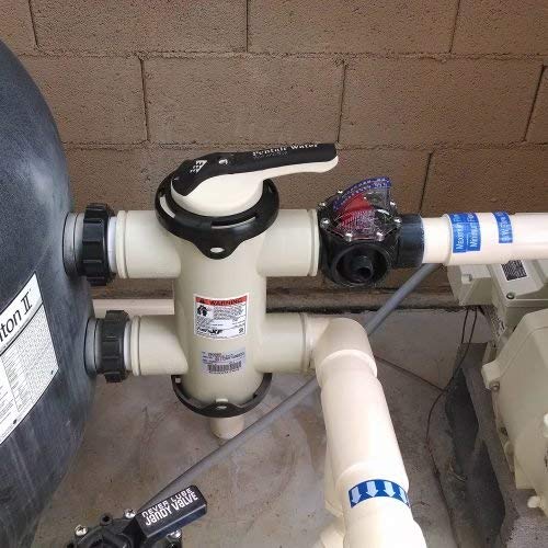 H2 Flow Controls FV-C Control FlowVis 2 x 2.5in. Complete Pool Flow Meter and Check Valve Black