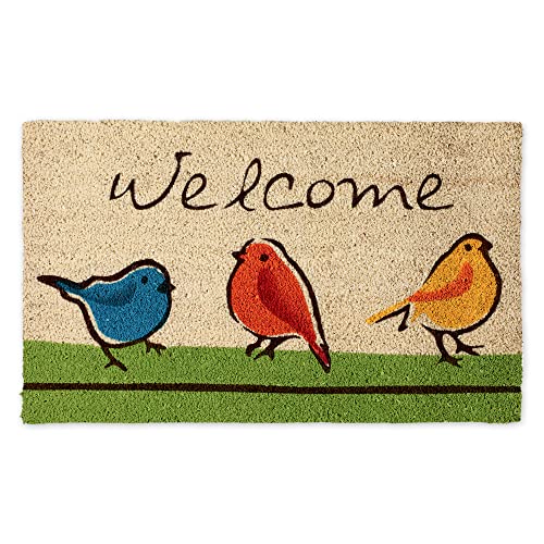 DII Natural Coir Doormat Outdoor Welcome Mat, 17x29, for The Birds