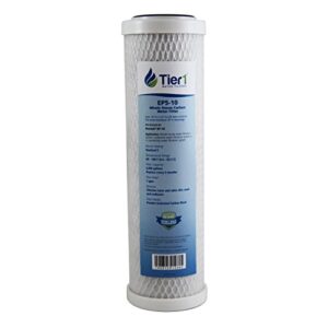 tier1 5 micron 10 inch x 2.5 inch | whole house carbon block water filter replacement cartridge | compatible with pentek ep-10, 42-34373, 155531-43, cb-25-1005, maxetw-975, home water filter