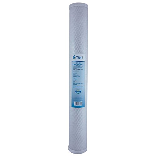 Tier1 5 Micron 20 Inch x 2.5 Inch | Whole House Activated Carbon Block Water Filter Replacement Cartridge | Compatible with Pentek EP-20, 155529, CEP-20E, CB-25-2005, Home Water Filter