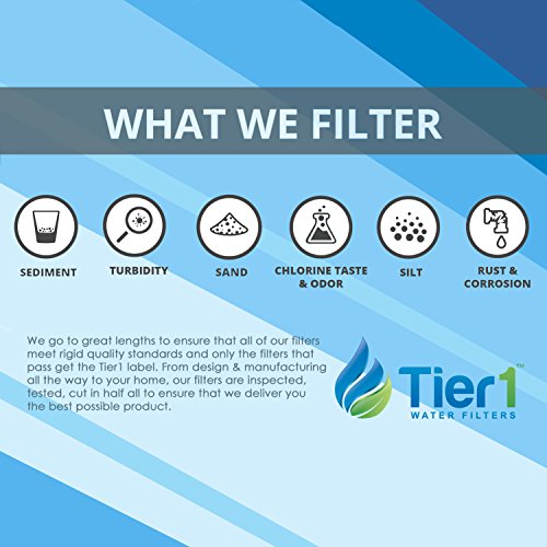 Tier1 5 Micron 20 Inch x 2.5 Inch | Whole House Activated Carbon Block Water Filter Replacement Cartridge | Compatible with Pentek EP-20, 155529, CEP-20E, CB-25-2005, Home Water Filter