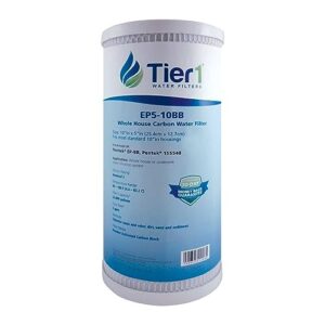 tier1 5 micron 10 inch x 4.5 inch | whole house carbon block water filter replacement cartridge | compatible with pentek ep-bb, ep5-bb, 155548-43, cg5-104, ev910805, home water filter