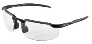 bullhead safety swordfish transition safety glasses with anti fog lenses, indoor/outdoor use, ansi z87+, protective eyewear with anti-scratch coating and uv light protection, matte black frame