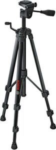 bosch bt150 compact tripod with extendable height for use with line lasers, point lasers, and laser distance tape measuring tools, black