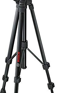 Bosch BT150 Compact Tripod with Extendable Height for Use with Line Lasers, Point Lasers, and Laser Distance Tape Measuring Tools, Black