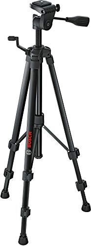 Bosch BT150 Compact Tripod with Extendable Height for Use with Line Lasers, Point Lasers, and Laser Distance Tape Measuring Tools, Black