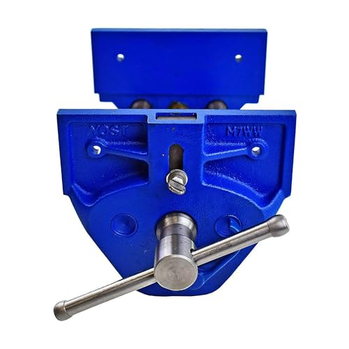 Yost Vises M7WW Rapid Action Woodworking Vise | Quick Release Lever for Quick Adjustments | 7 Inch Jaw Width | Made with Heavy-Duty Cast Iron | Blue