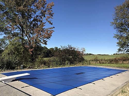 WaterWarden Inground Pool Solid Safety Cover 30' x 60', Rectangle, 15-Year Warranty, UL Classified to ASTM F1346, Triple Stitched for MAX Strength, Break-Strength of Over 4,000 lbs., Hardware Included