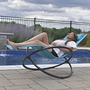 Vivere ORBL1-TT Orbital Lounger Outdoor Rocking Chair, True Turquoise