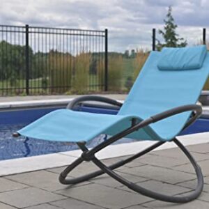 Vivere ORBL1-TT Orbital Lounger Outdoor Rocking Chair, True Turquoise