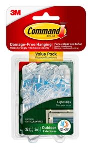command 17017clrawvpes outdoor light clips, 32 clips, 36 strips