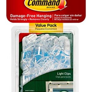 Command 17017CLRAWVPES Outdoor Light Clips, 32 clips, 36 strips