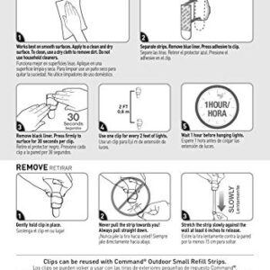 Command 17017CLRAWVPES Outdoor Light Clips, 32 clips, 36 strips
