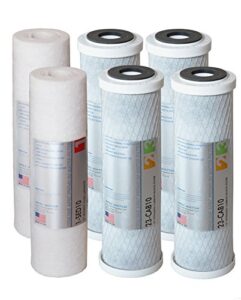 apec water systems filter-setx2 us made double capacity replacement stage 1-3 for ultimate series reverse osmosis system, 6 count (pack of 2)
