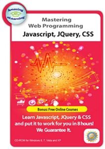 learn javascript, jquery and css web programming & style cd training course