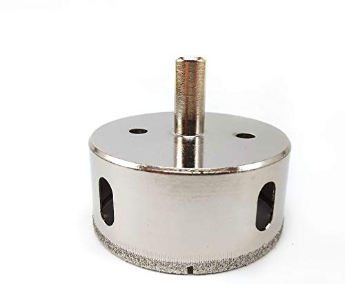 Drilax 2-1/2 inch Diamond Coated Drill Bit Hole Saw Ceramic Porcelain Tile Glass Fish Tank Marble Granite Quartz Holesaw Kitchen Bathroom Shower Drilling Tool 2.5 Inch