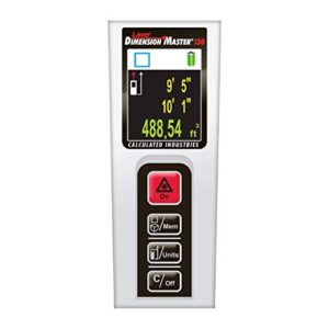 calculated industries 3356 laser dimension master 130 compact digital distance measurer with 130-foot range and bright color display for real estate and interior design pros