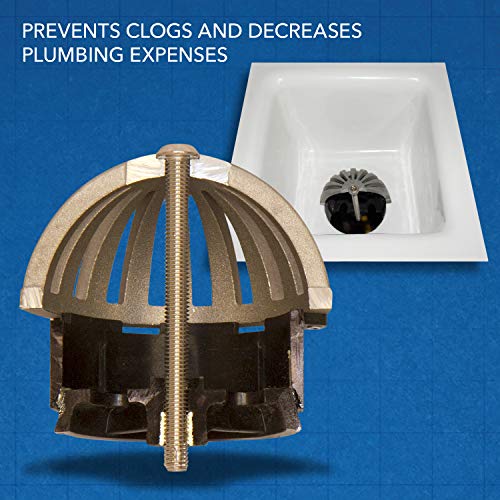 Guardian Drain Lock Dome-D-Lock Commercial Floor Sink Locking Dome Strainer For Restaurants, Hotels, Kitchens, Managers To Prevent Clogs and Pipe Damage 3 Inch