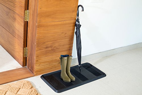 Iron Gate - Heavy Duty Big Foot Boot Tray Door Mat 16x32 - Indoor or Outdoor Use - Multi Purpose - 100% Rubber Construction - Entryway, Garage, Pets, Painting Projects, Clean Ups