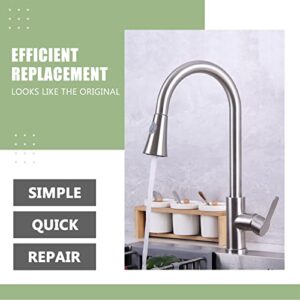 Kitchen Faucet Spray Head, Angle Simple Kitchen Sink Pull Down Faucet Sprayer Nozzle Pull Out Hose Spray Head Spout Replacement Part Pull Out Faucet Spray Assembly G 1/2, Brushed Nikcel