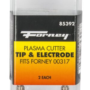 Forney 85392, 2-Plasma Electrode Nozzle Tips and 2-Plasma Cutting Tips Consumable Accessories for Plasma Cutting Torch use with Forney SKU# 251, 302, 303 and 317, 4-Pack