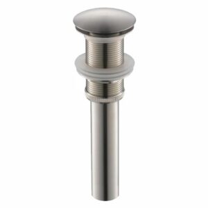 yodel faucet bathroom sink drain stopper pop up drain without overflow for vessel sink lavatory vanity,brushed nickel
