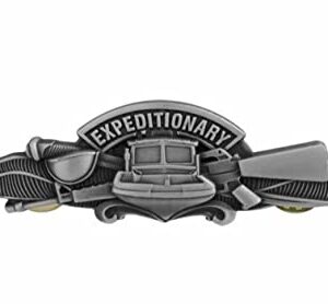 Navy Badge: Expeditionary Warfare Specialist - regulation size Oxidized