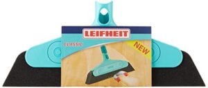 leifheit classic foam broom for click system handles, width 34 cm, useful for allergy suffers as dust is not whirled up, no dust cloud