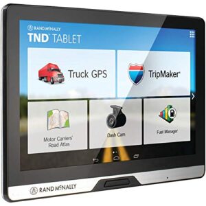 rand mcnally android tablet 80 with built-in dash cam, lifetime maps, live traffic, wi-fi, and connected services, black
