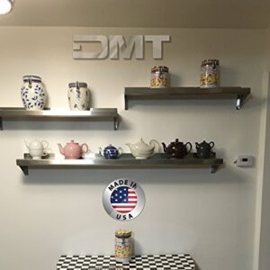 DMT Stainless Wall Shelf 36" X 6" Deep. Made in USA. 16 Gauge 304/L Stainless Steel.