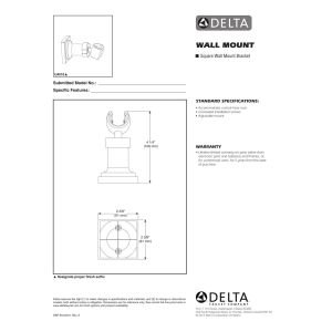 Delta Faucet U4010-CZ-PK Square Wall Mount Bracket, Champagne Bronze