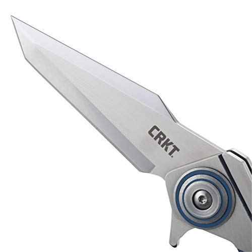 CRKT Deviation Folding Pocket Knife: Distinctive, Futuristic Design, Dual Blade Finish, Tanto Point, IKBS Ball Bearing Pivot, Liner Lock, Two Tone Handle, Reversible Pocket Clip 2392