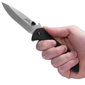 Kershaw Large CQC 4KXL Pocketknife from Kershaw-Emerson (6055) Delivers Durability and Classic Strength with Instant Open, Frame Lock, Reversible Pocket Clip and Precision Technology; 6.1 oz