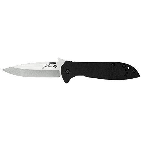 Kershaw Large CQC 4KXL Pocketknife from Kershaw-Emerson (6055) Delivers Durability and Classic Strength with Instant Open, Frame Lock, Reversible Pocket Clip and Precision Technology; 6.1 oz