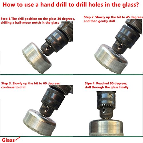 JINGLING 63mm 2-1/2" inch Diamond Drill Bit Tile Hole Saw for Glass Ceramic Stone