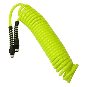 Flexzilla Polyurethane Recoil Air Hose, 1/4 in. x 25 ft., ZillaGreen - LP1425AFZ