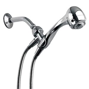 niagara conservation n2945ch earth spa 3-spray with 1.5 gpm 2.7-in. wall mount handheld shower head in chrome, 1-pack | bathroom shower head sprayer with pressure compensation technology