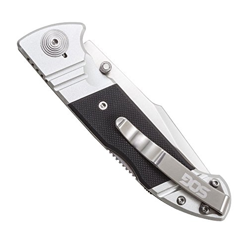 SOG FF3002-CP Hunting Folding Knives, Silver and Black