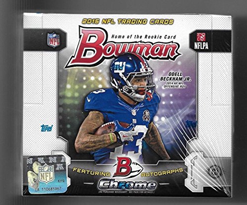 2015 Bowman Football Cards Hobby Box (10 packs/box, 25 cards/pack, 4 on-card rookie autographs, 1 Veteran relic) - Possible Rookies of Mariota & Winston - IN STOCK !