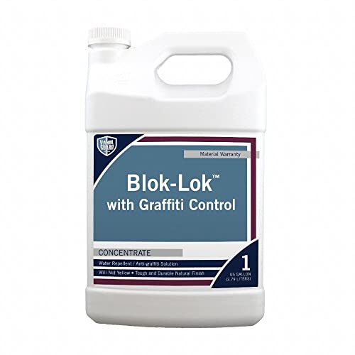 Rain Guard Water Sealers CR-0609 Blok-Lok with Graffiti Control READY TO USE covering up to 150 Sq. Ft. on Block Surfaces. 1 Gallon PENETRATING GRAFFITI BARRIER