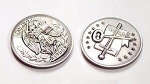 bioshock infinite silver eagle colombia currency - medallion token money