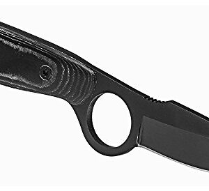 12 Survivors BKE Fixed Blade Knife with Sheath, Blackened Finish