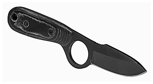 12 Survivors BKE Fixed Blade Knife with Sheath, Blackened Finish