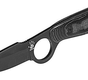 12 Survivors BKE Fixed Blade Knife with Sheath, Blackened Finish