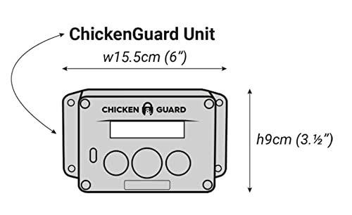 ChickenGuard Automatic Chicken Coop Door Openers, 3 Models, Timer/Light Sensor, Lift up to 4kg Pop Hole Door, Batteries (Premium)