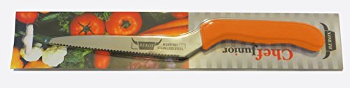 Berox 5 Inches Blade Kitchen Cutting Slicing Knife Offset Handle (Orange)