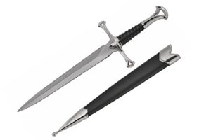 wuu jau co h-5922 medieval dagger with black scabbard, 14"