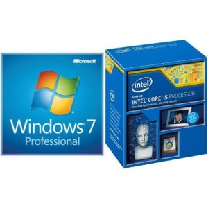 windows 7 professional sp1 64bit (oem) system builder dvd 1 pack and intel core i5-4690k processor 3.5 ghz lga 1150