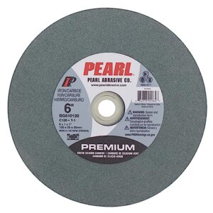 pearl abrasive bg610120 green silicon carbide bench grinding wheel with c120 grit